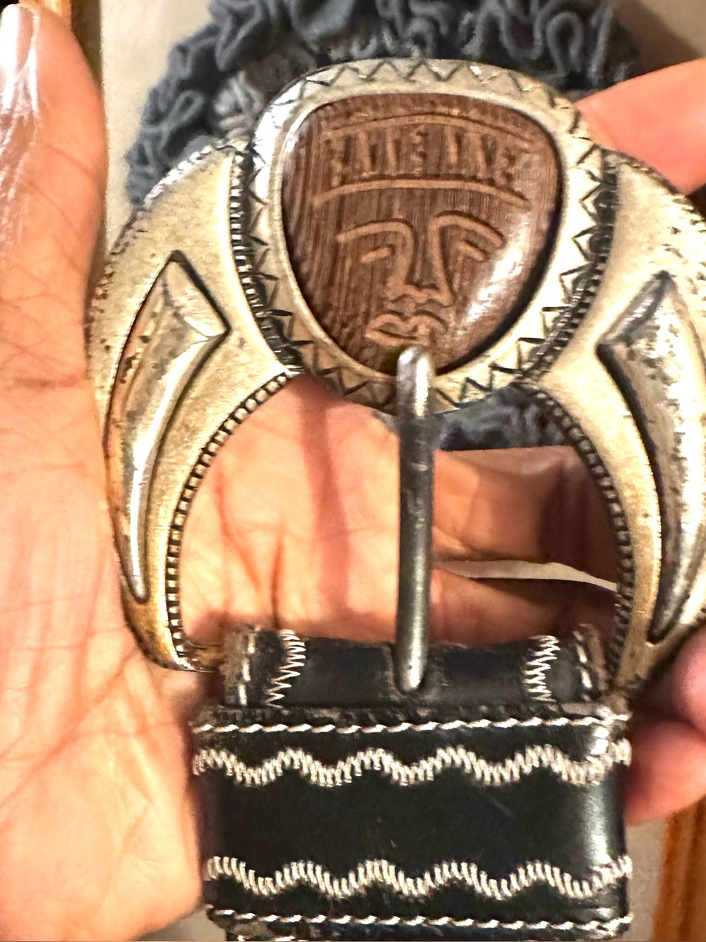 Vintage Pelle Men's Tone Decorative Buckle Only made Italy